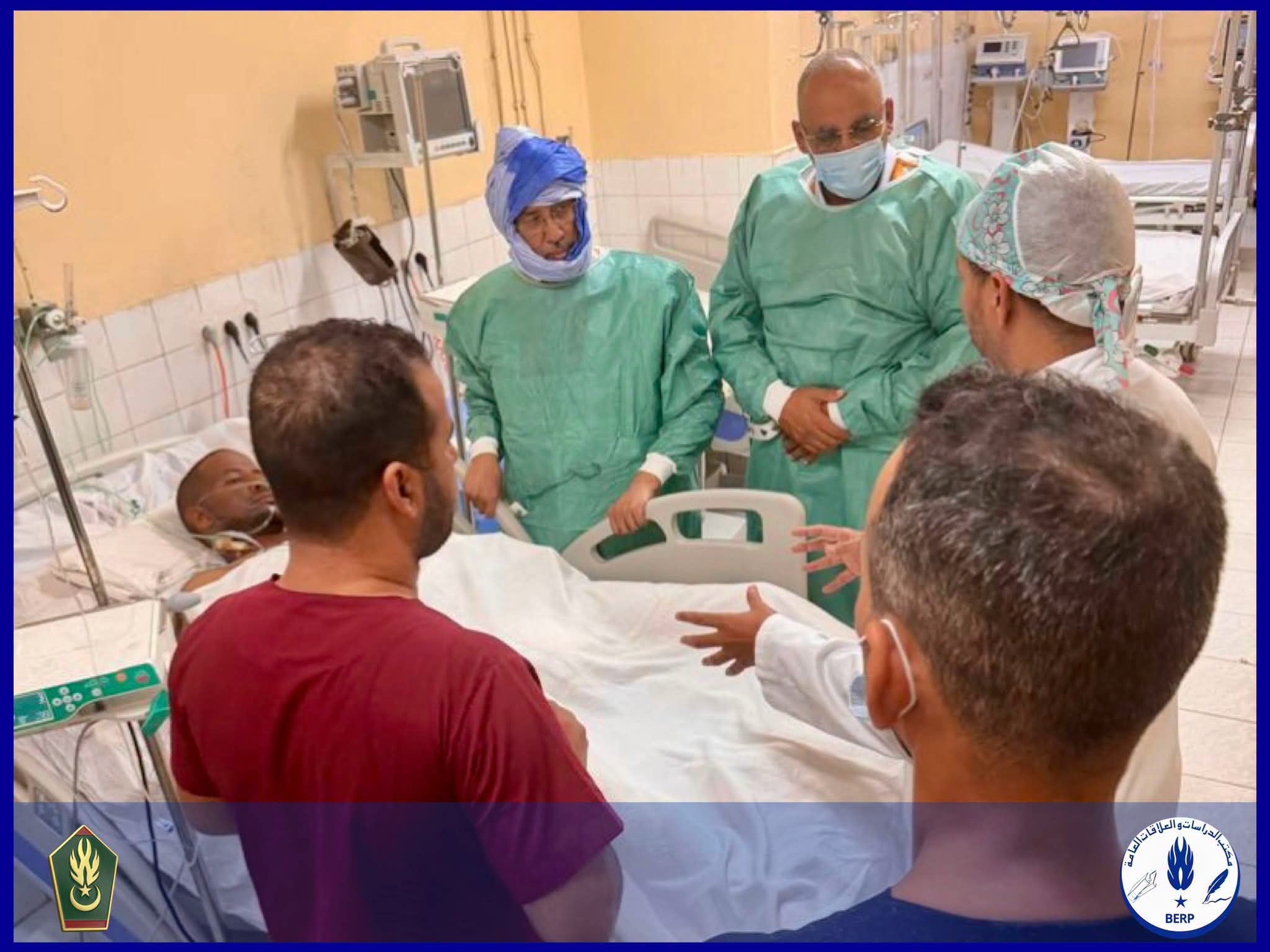 وزير الدفاع وقائد أركان الدرك يطمئنان على صحة الدركي إنجاي باب بالمستشفى العسكري